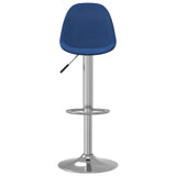 Tabourets de bar lot de 2 bleu tissu