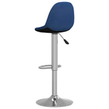 Tabourets de bar lot de 2 bleu tissu