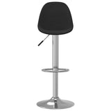 Tabourets de bar lot de 2 noir tissu