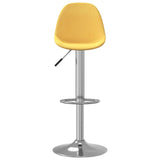 Tabourets de bar lot de 2 jaune moutarde tissu