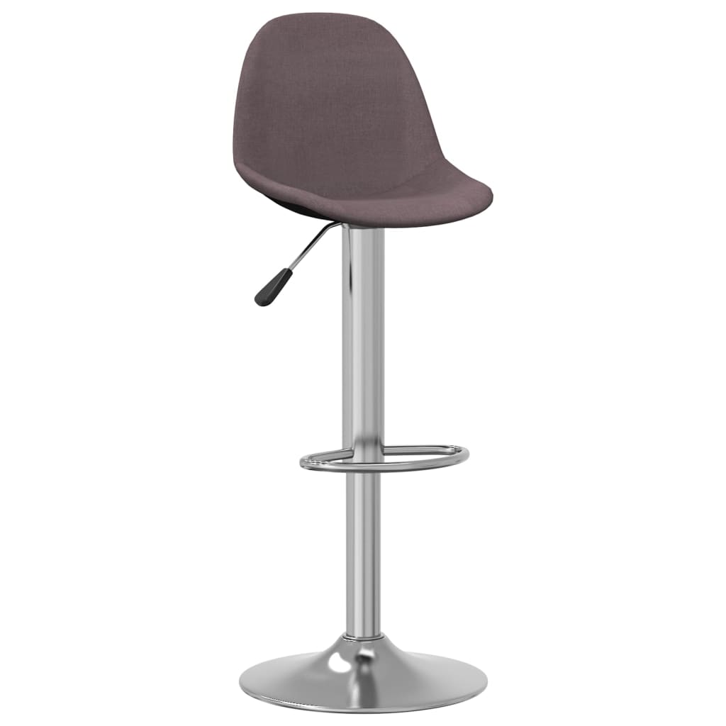 Tabourets de bar lot de 2 taupe tissu