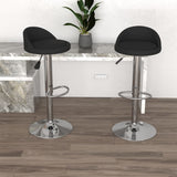 Tabourets de bar lot de 2 noir similicuir