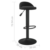 Tabouret de bar Noir Velours