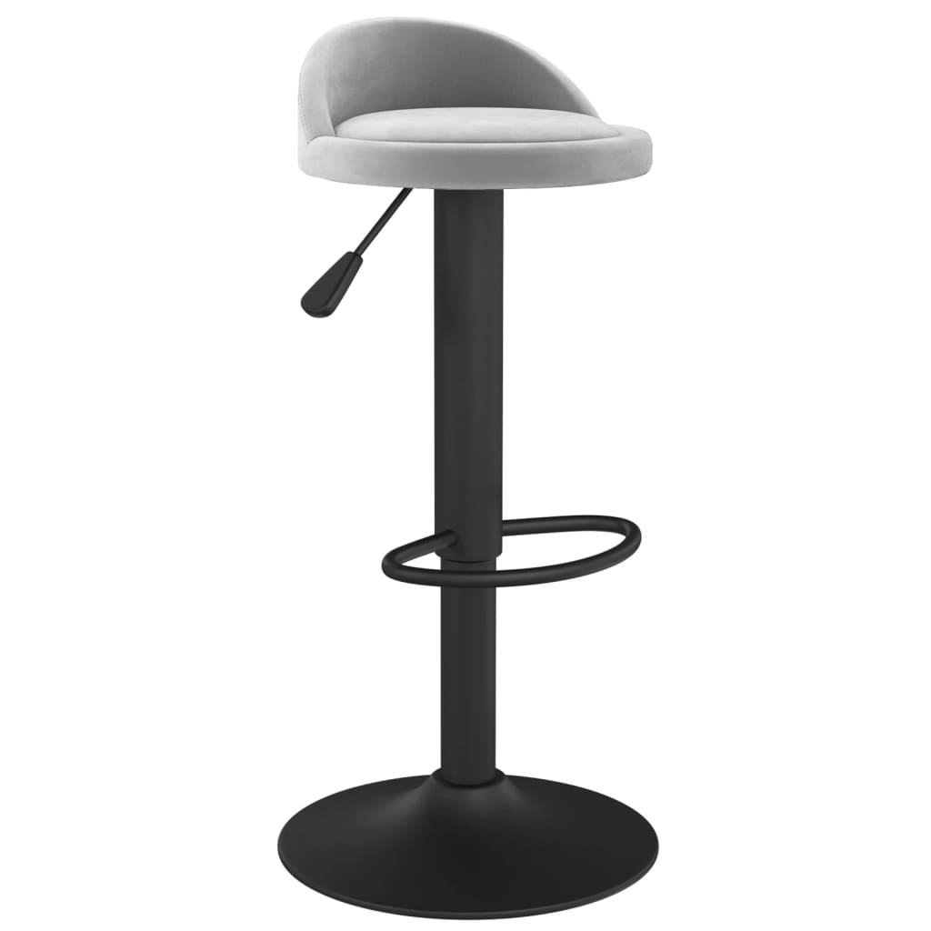 Tabouret de bar Gris clair Velours