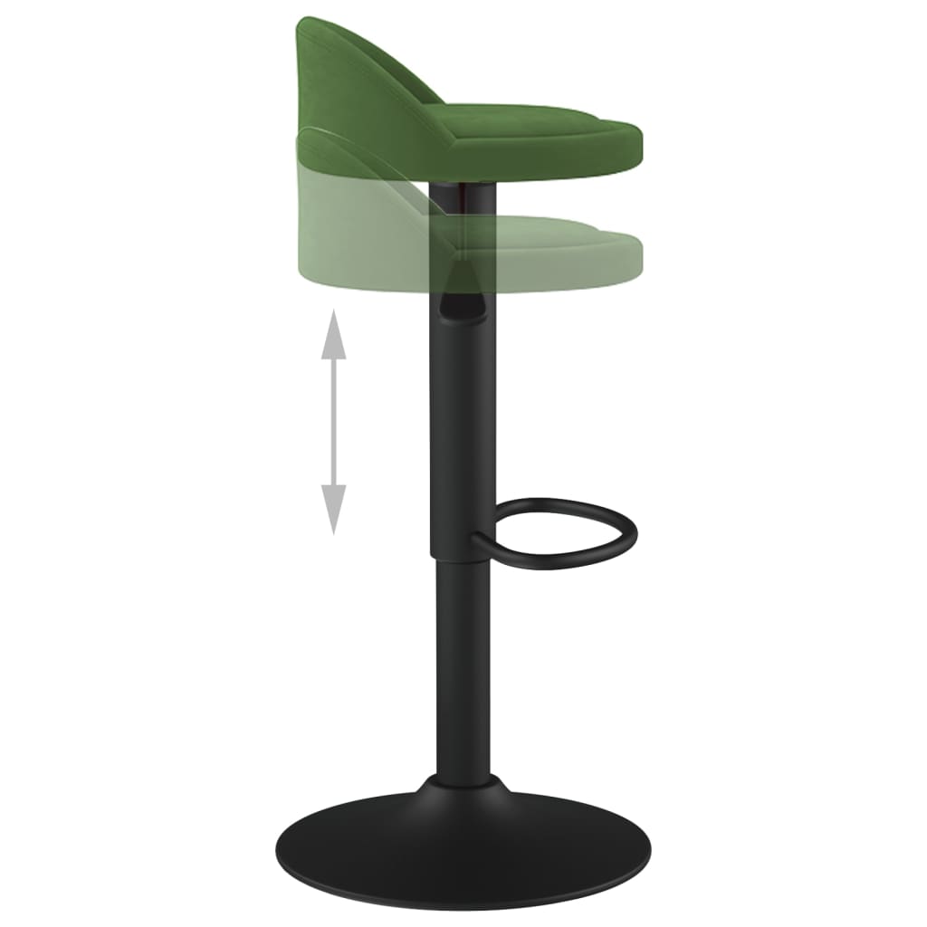 Tabouret de bar Vert foncé Velours