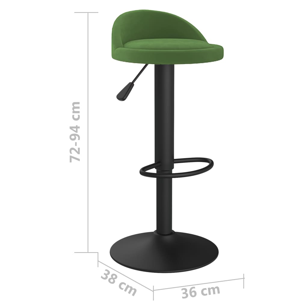 Tabouret de bar Vert foncé Velours