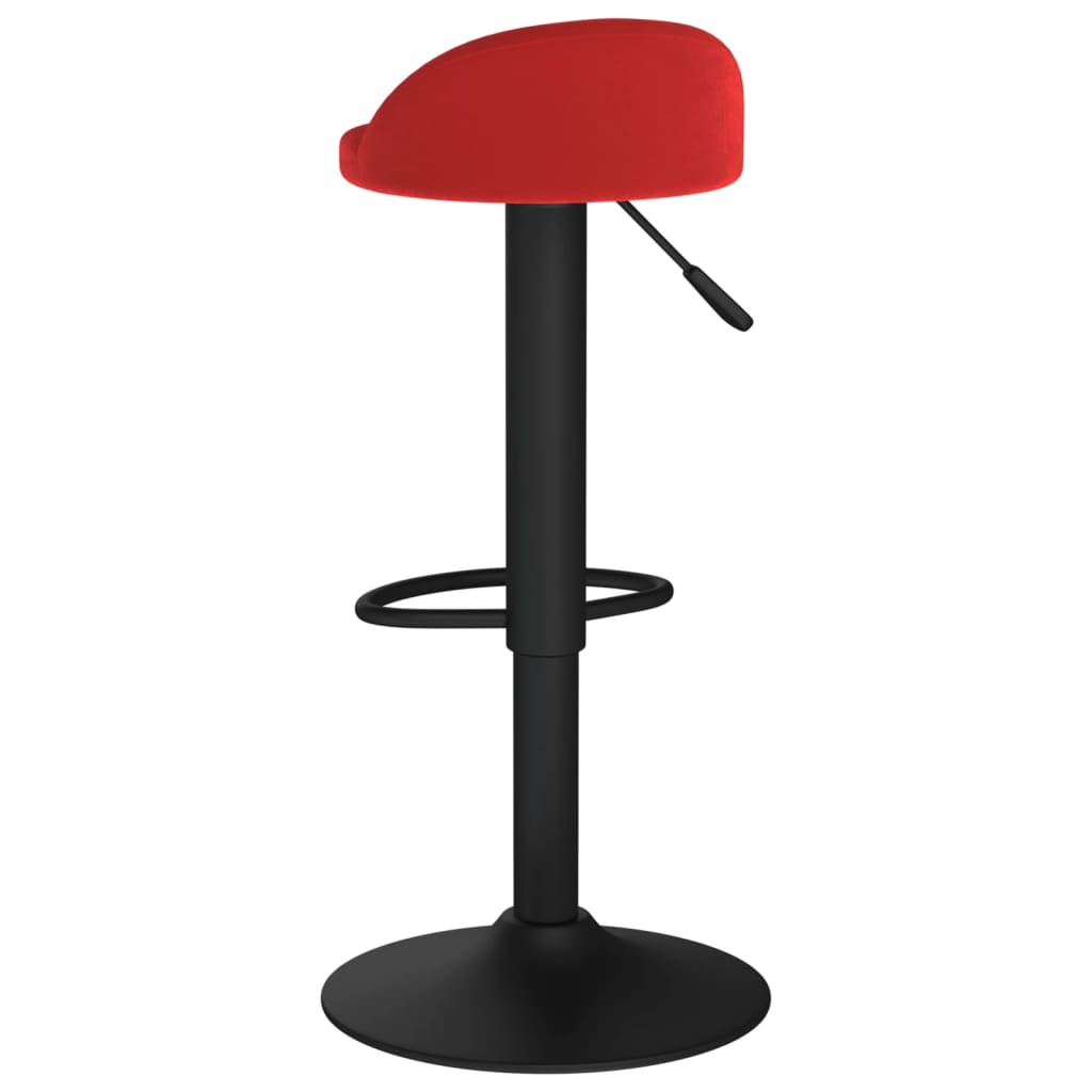 Tabouret de bar Rouge bordeaux Velours