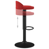 Tabouret de bar Rouge bordeaux Velours