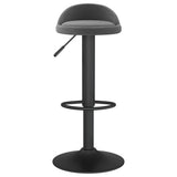 Tabourets de bar lot de 2 gris foncé velours