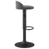 Tabourets de bar lot de 2 gris foncé velours