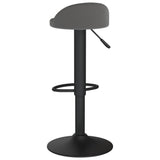 Tabourets de bar lot de 2 gris foncé velours