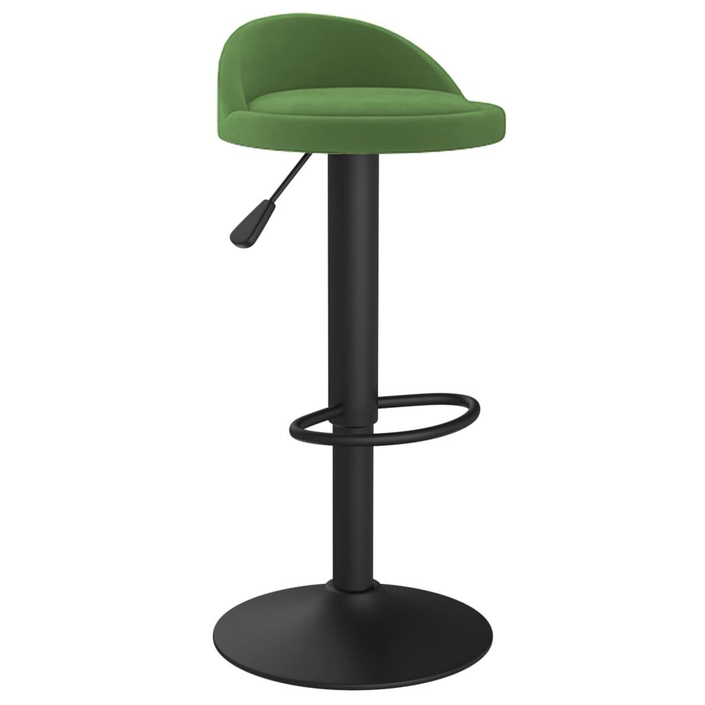 Tabourets de bar lot de 2 vert foncé velours