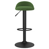 Tabourets de bar lot de 2 vert foncé velours