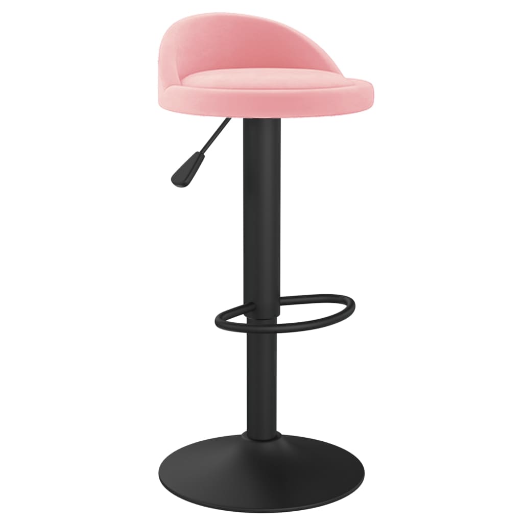 Tabourets de bar lot de 2 rose velours