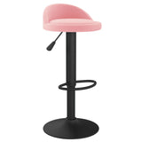 Tabourets de bar lot de 2 rose velours