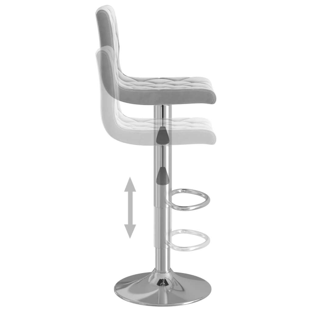 vidaXL Tabourets de bar lot de 2 gris clair velours