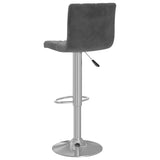 Tabourets de bar lot de 2 gris foncé velours