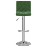 Tabourets de bar lot de 2 vert foncé velours