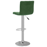 Tabourets de bar lot de 2 vert foncé velours