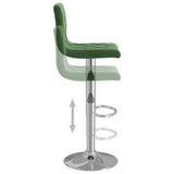 Tabourets de bar lot de 2 vert foncé velours