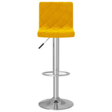 Tabourets de bar lot de 2 jaune moutarde velours