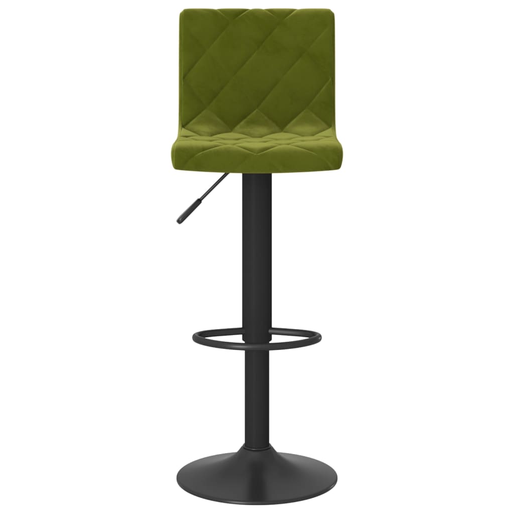 Tabourets de bar lot de 2 vert clair velours