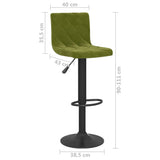 Tabourets de bar lot de 2 vert clair velours