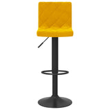 Tabourets de bar lot de 2 Jaune moutarde Velours