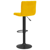 Tabourets de bar lot de 2 Jaune moutarde Velours