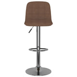 Tabourets de bar lot de 2 marron tissu