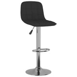 Tabourets de bar lot de 2 noir tissu