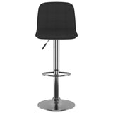 Tabourets de bar lot de 2 noir tissu