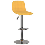 Tabourets de bar lot de 2 jaune tissu