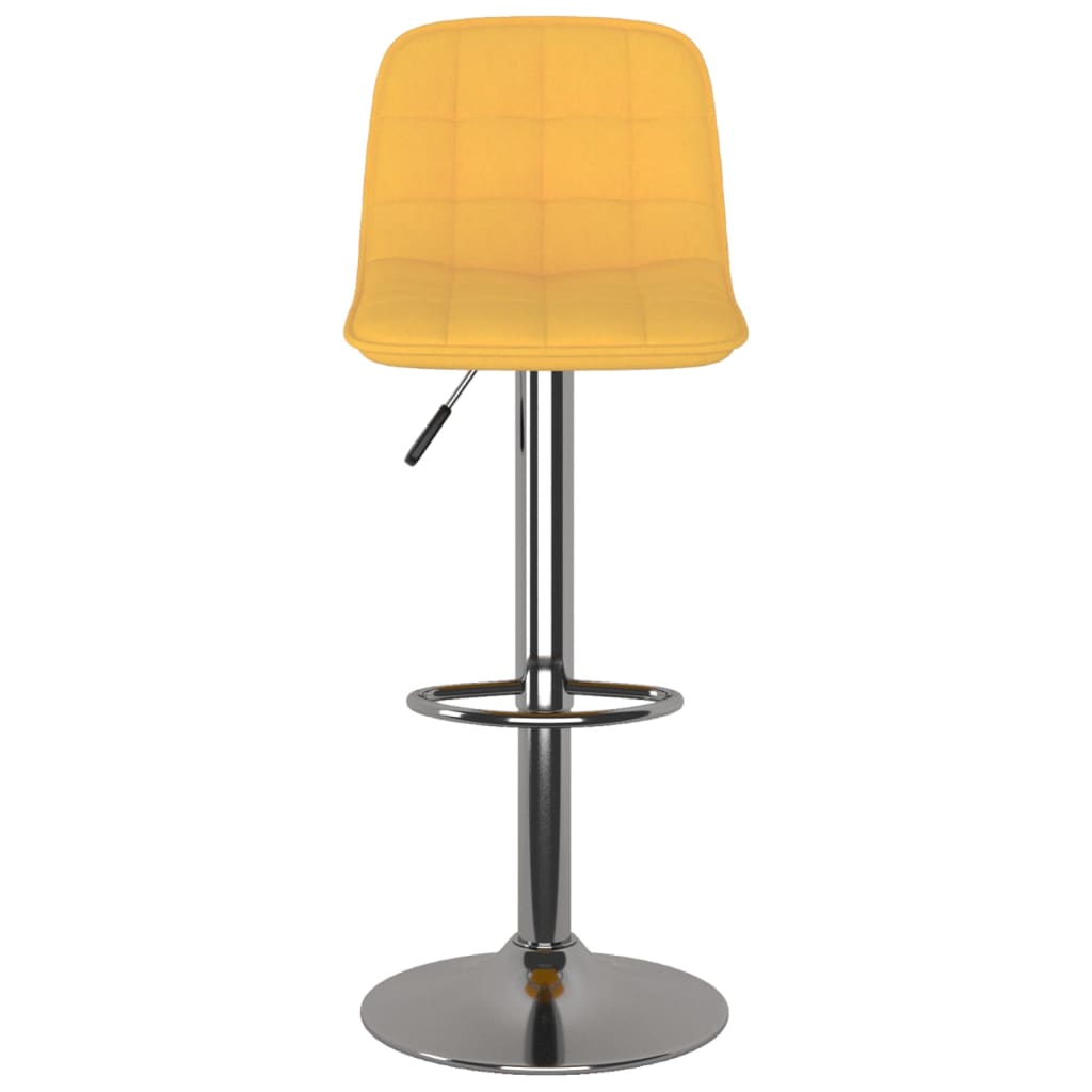 Tabourets de bar lot de 2 jaune tissu