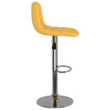 Tabourets de bar lot de 2 jaune tissu