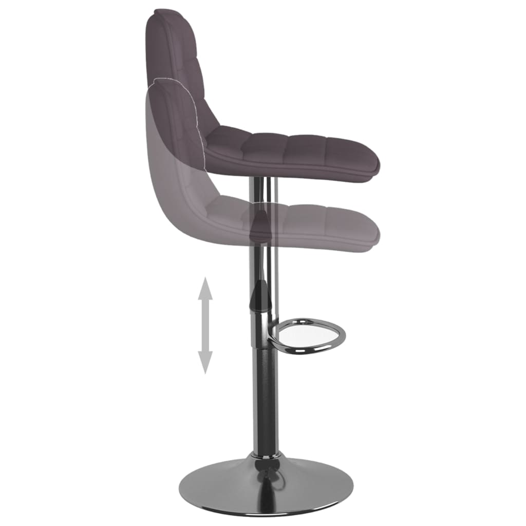 Tabourets de bar lot de 2 taupe tissu