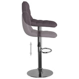 Tabourets de bar lot de 2 taupe tissu