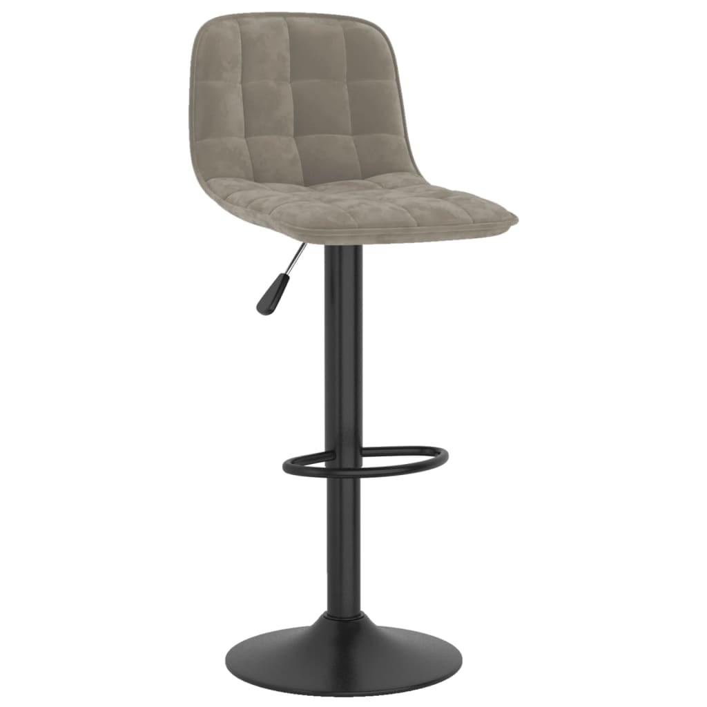 Tabouret de bar Gris clair Velours