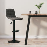 Tabouret de bar Gris foncé Velours