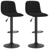 Tabourets de bar lot de 2 Noir Velours