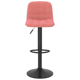 Tabourets de bar lot de 2 rose velours