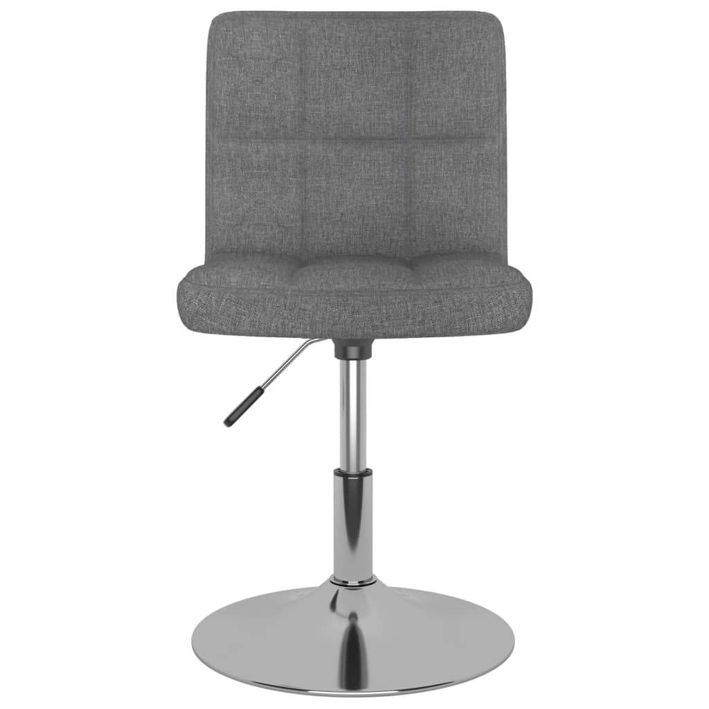 Tabouret de bar pivotant Gris clair Tissu