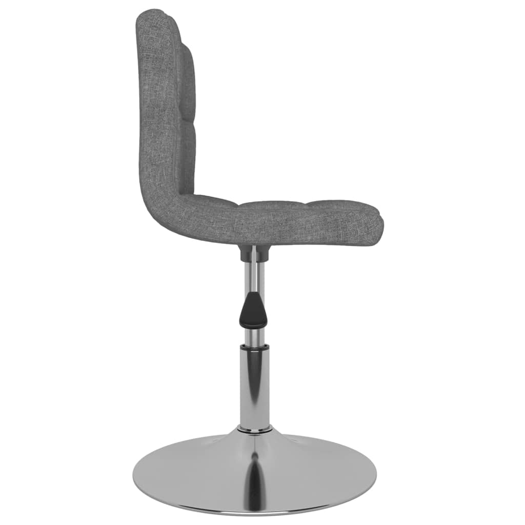 Tabouret de bar pivotant Gris clair Tissu