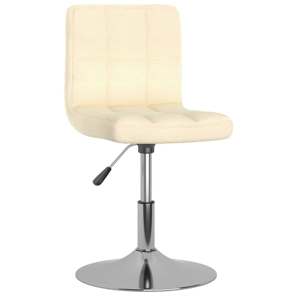 Tabouret de bar pivotant Crème Tissu