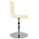 Tabouret de bar pivotant Crème Tissu