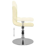 Tabouret de bar pivotant Crème Tissu