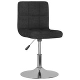 Tabouret de bar pivotant Noir Tissu