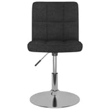 Tabouret de bar pivotant Noir Tissu