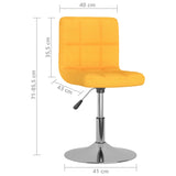 Tabouret de bar pivotant Jaune Tissu