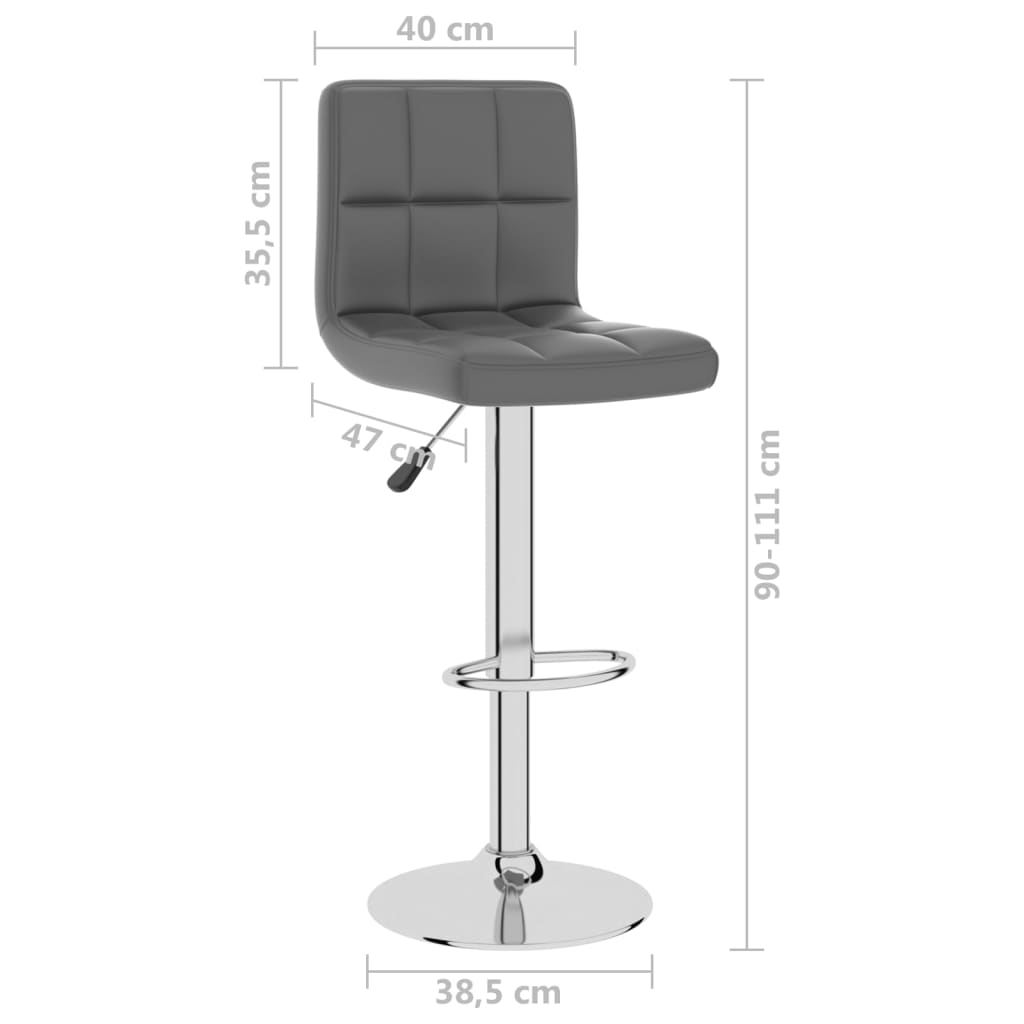 Tabouret de bar Gris Similicuir